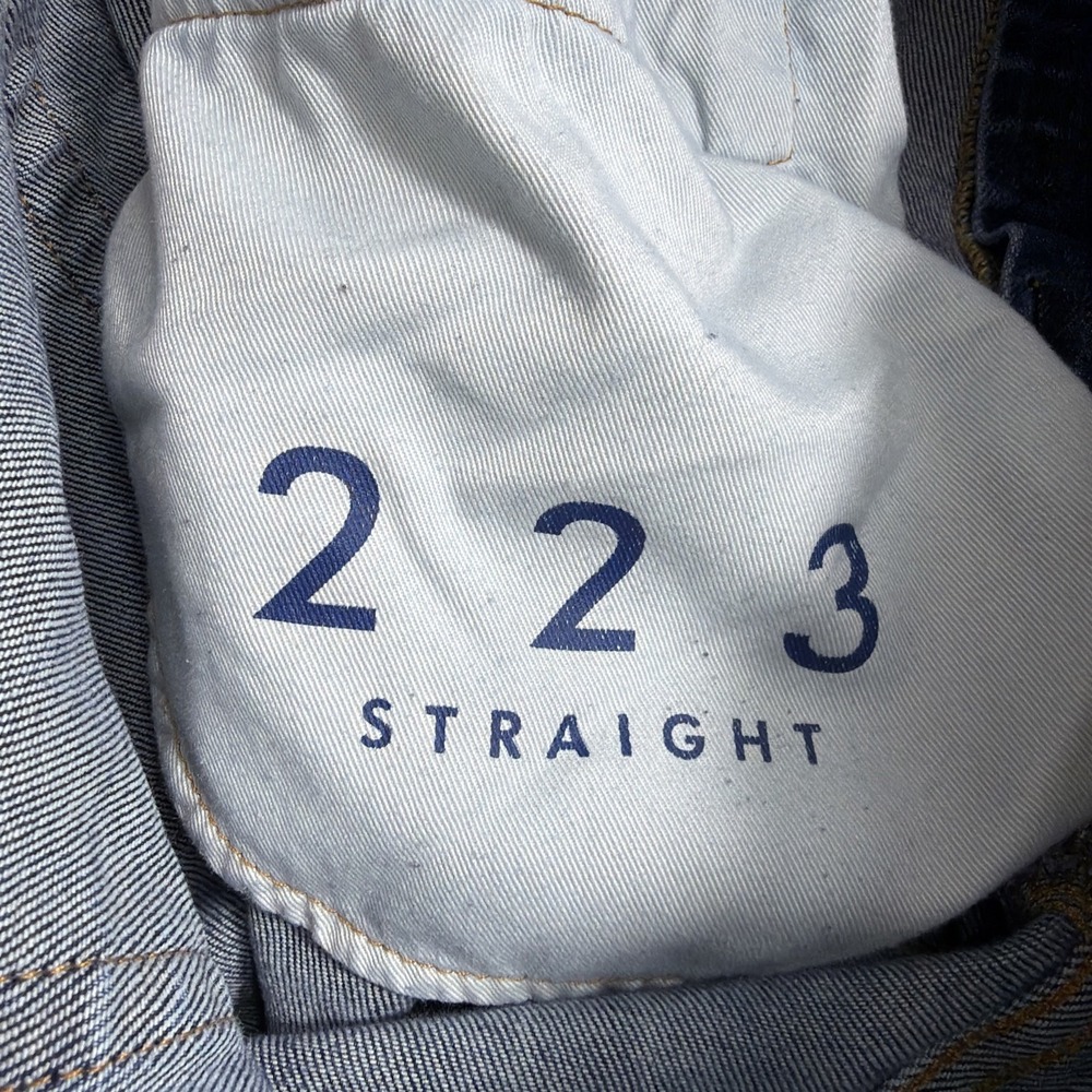 Lucky Brand Jeans Mens 34x27 Blue Medium Wash Cotton Stretch 223 Straight Fit - Picture 5 of 13